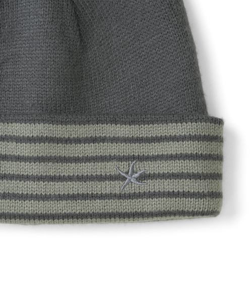 TCM reversible stripe beanie (khaki)