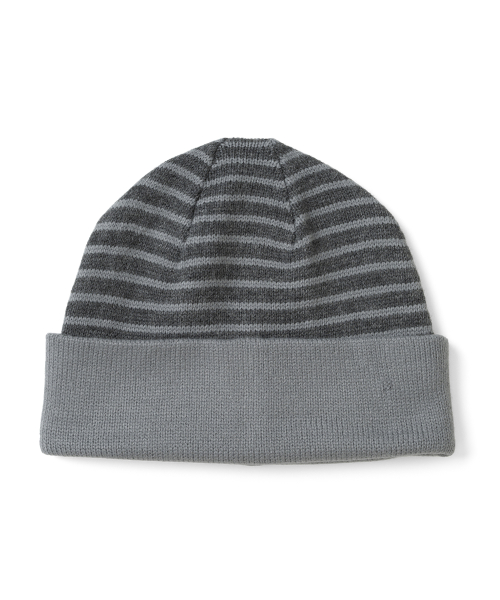 TCM reversible stripe beanie (grey)