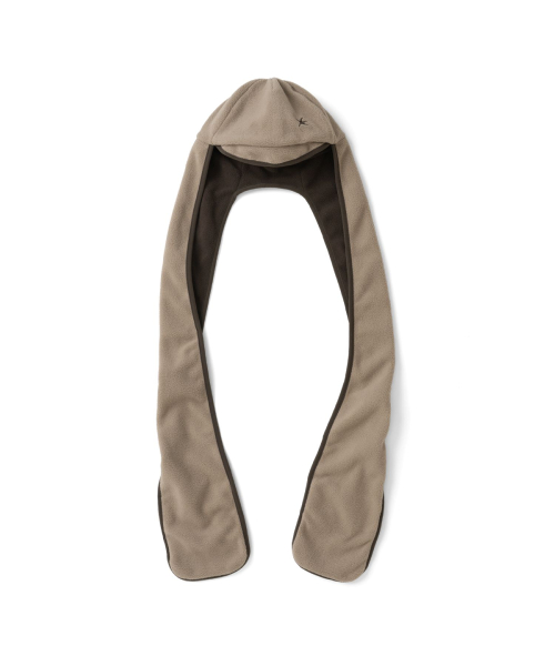 TCM reversible fleece hooded muffler (brown)