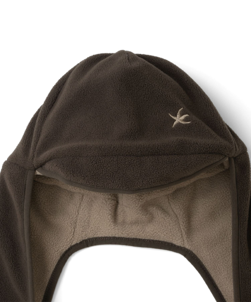 TCM reversible fleece hooded muffler (brown)