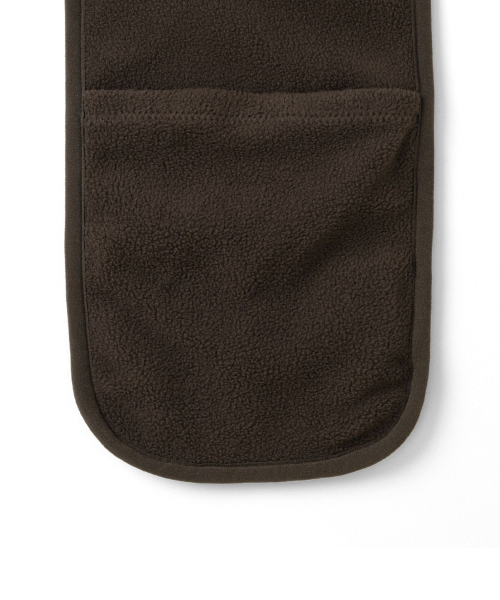 TCM reversible fleece hooded muffler (brown)