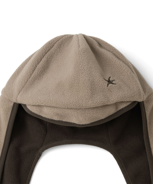 TCM reversible fleece hooded muffler (brown)