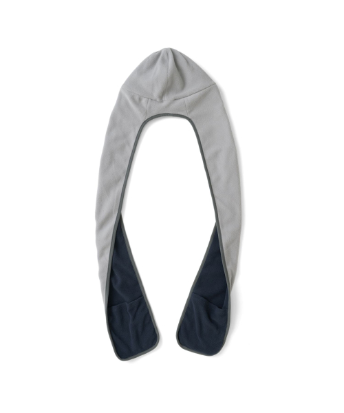 TCM reversible fleece hooded muffler (navy)
