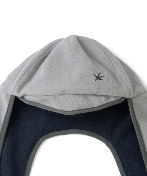 TCM reversible fleece hooded muffler (navy)