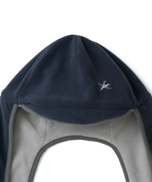 TCM reversible fleece hooded muffler (navy)