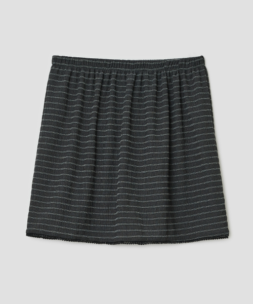 Layered Lace Skirt [Charcoal]