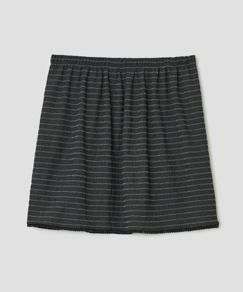 Layered Lace Skirt [Charcoal]