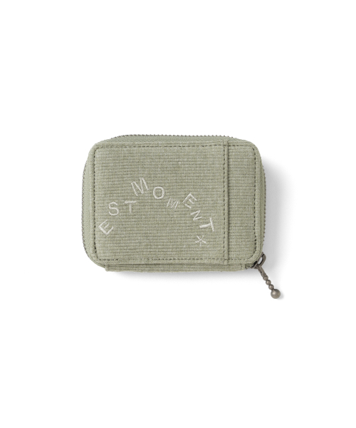 TCM typography cotton wallet (green)