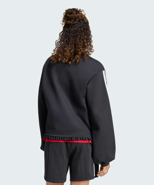 PLEATED SP CREW BLACK