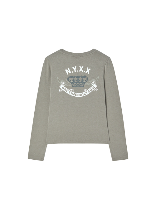 SCOOP NECK L/S SAND