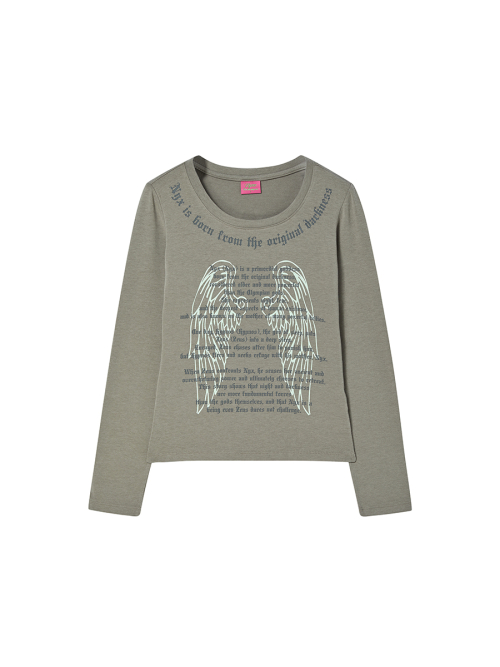 SCOOP NECK L/S SAND