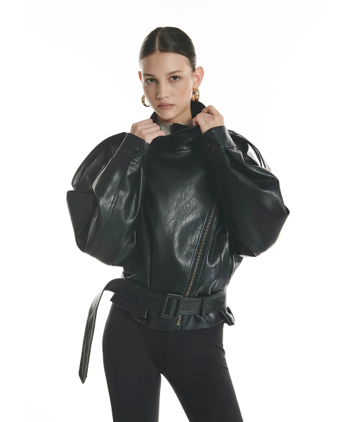 Buckle Leather Jacket (4color)