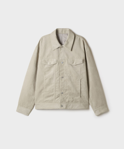 [Synthetic Leather] Suede Trucker Jacket_SPJLG49M01