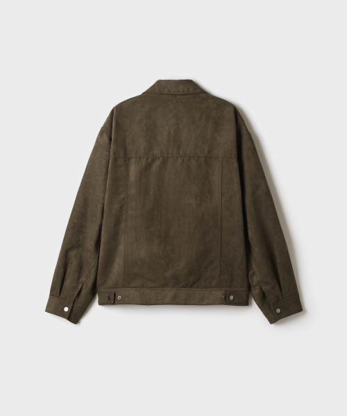 [Synthetic Leather] Suede Trucker Jacket_SPJLG49M01
