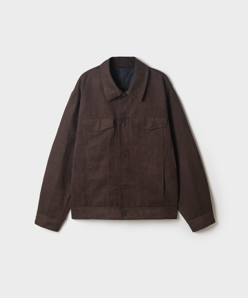 [Synthetic Leather] Suede Trucker Jacket_SPJLG49M01