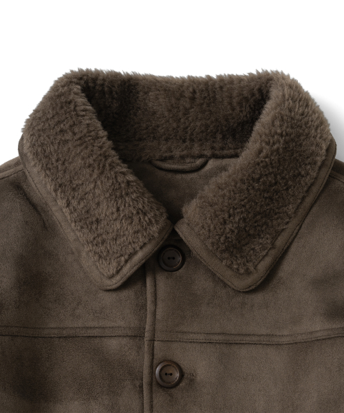 TCM half shearling coat (brown)
