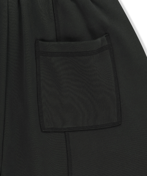 COLORBLOCK CUT SEAM SWEATPANTS IN BLACK