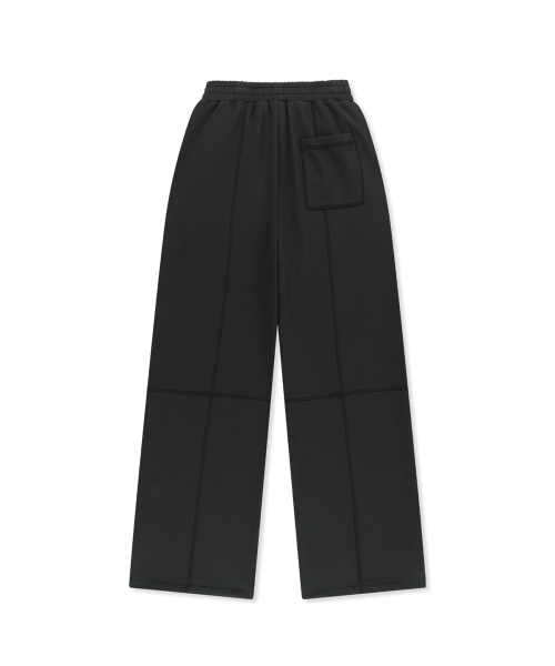 COLORBLOCK CUT SEAM SWEATPANTS IN BLACK
