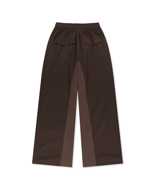 WAFFLE COLOR BLOCK TRACK PANTS IN BROWN