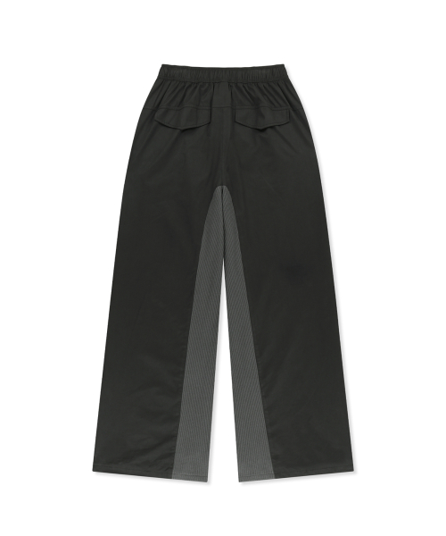 WAFFLE COLOR BLOCK TRACK PANTS IN BLACK