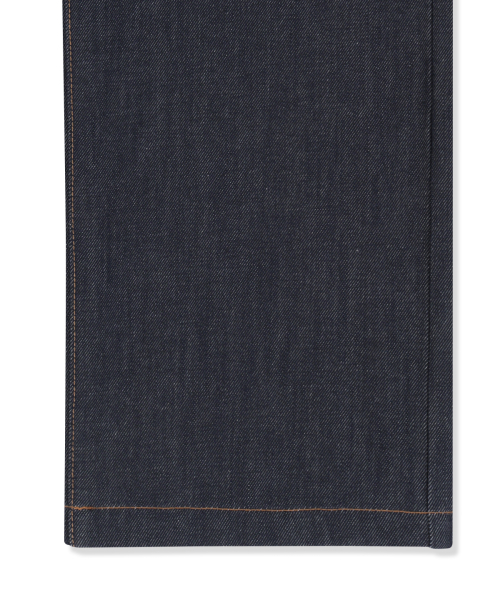 SKIRT OVERLAY DENIM PANTS IN DARK NAVY