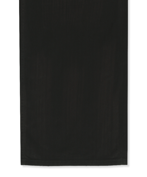 DISTRESSED HERRINGBONE WIDE PANTS IN BLACK