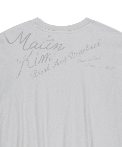 BLOUSON HEM OVERFIT TOP IN LIGHT GREY