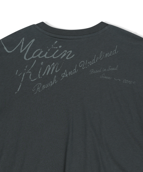BLOUSON HEM OVERFIT TOP IN CHARCOAL