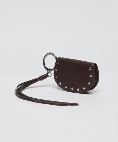Stud tassel pouch(Brown)_OVAAX26251BRW