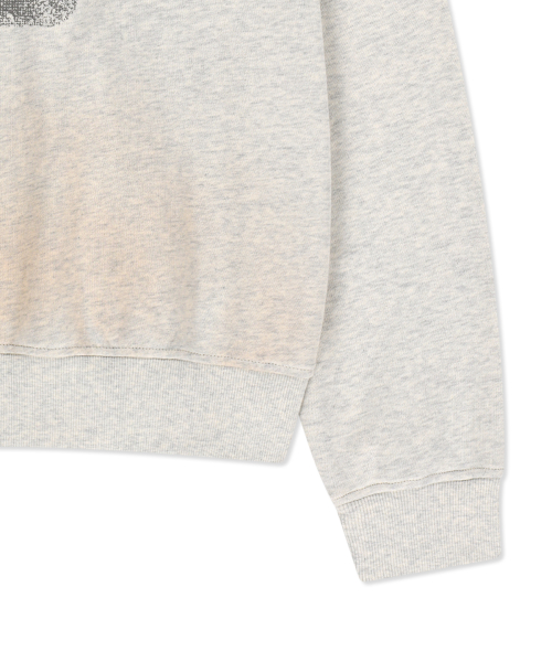 VINTAGE SPRAY LOGO SWEATSHIRT IN LIGHT BEIGE