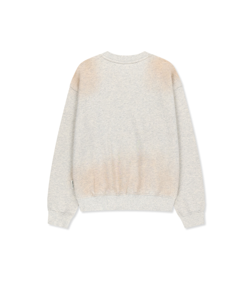 VINTAGE SPRAY LOGO SWEATSHIRT IN LIGHT BEIGE