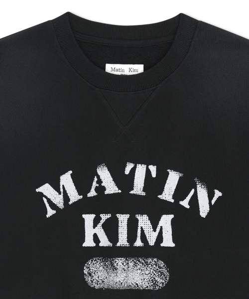 VINTAGE SPRAY LOGO SWEATSHIRT IN BLACK