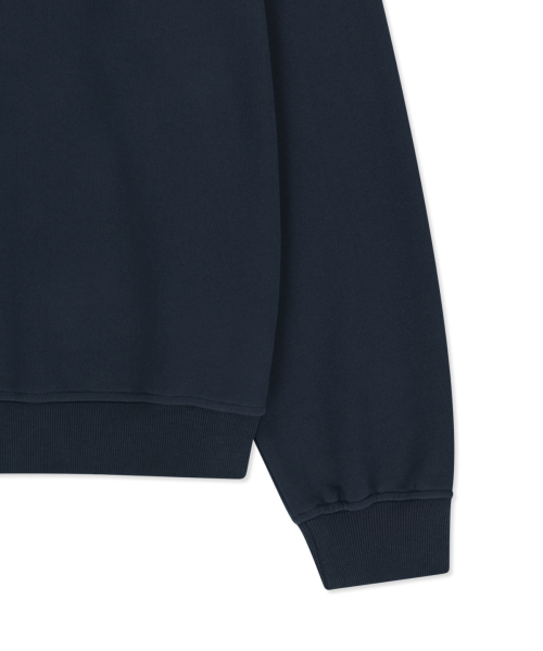 MATIN LOGO QUARTER ZIP UP IN NAVY