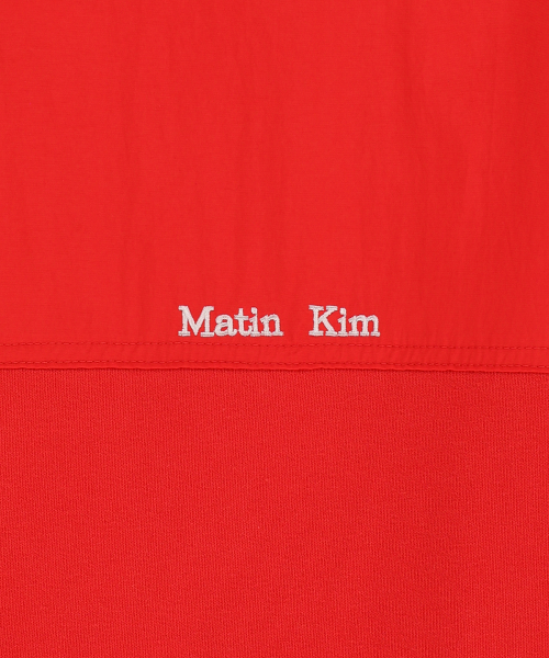 COLOR BLOCK HOODY ZIP UP IN RED