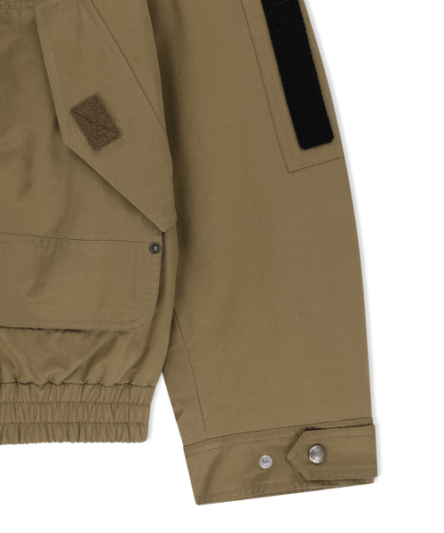 BUCKLE HIGH NECK UTILITY JUMPER IN KHAKI