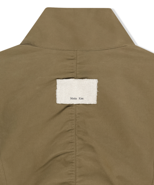 BUCKLE HIGH NECK UTILITY JUMPER IN KHAKI