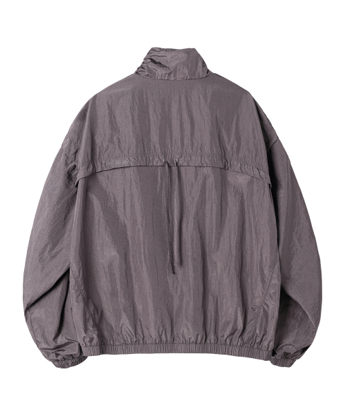 SHIRRING OVER NYLON JACKET PURPLE
