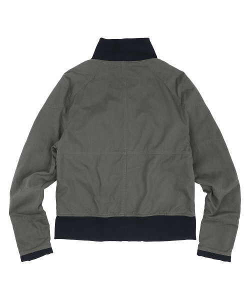 GJ118 캐시 Y2K 테크니컬 빈티지 립 크롭 자켓 (CHARCOAL GRAY)