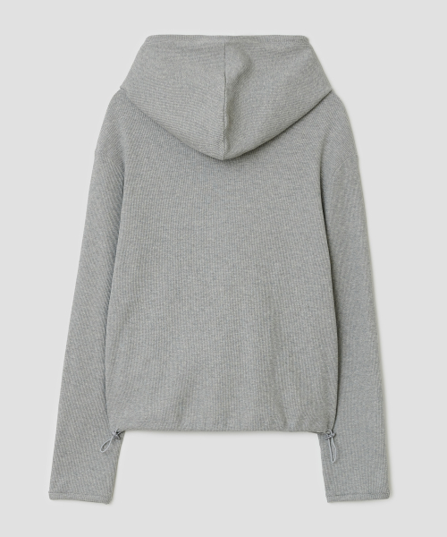 Tiered Zip Hoodie [Gray]