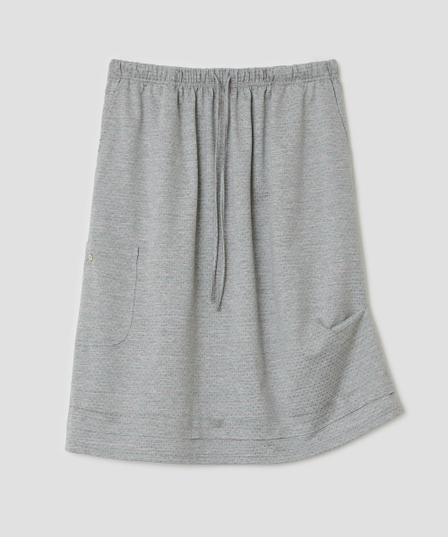 Pocket Ruched Skirt [Gray]