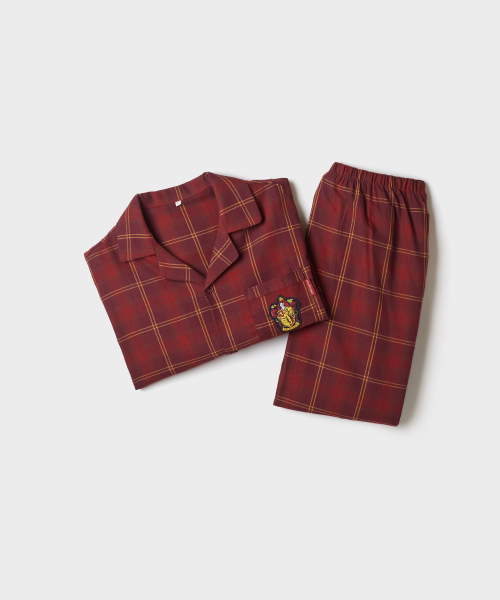 [HARRY POTTER] Flannel Pajamas (Burgundy)_SPPPG4TU02