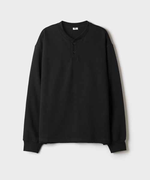 Henley Neck Sweatshirt_SPMWG49C01