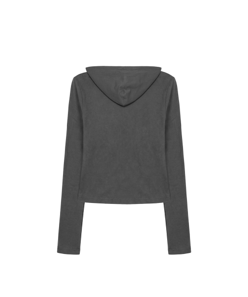 Slim Crystal Glam Hoodie Zip-Up_Navy
