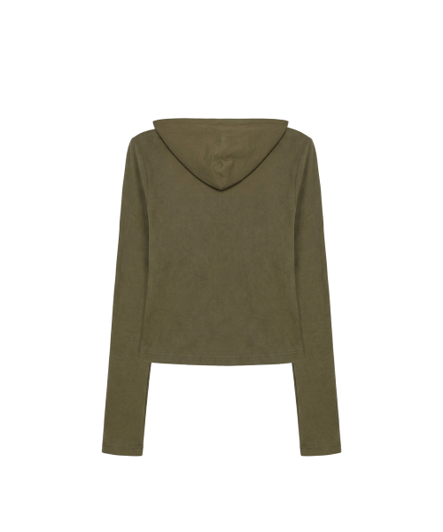 Slim Crystal Glam Hoodie Zip-Up_Navy