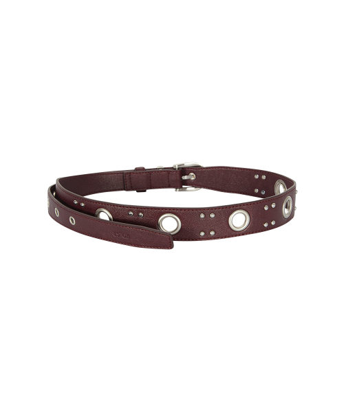 DUET EYELET BELT / BURGUNDY