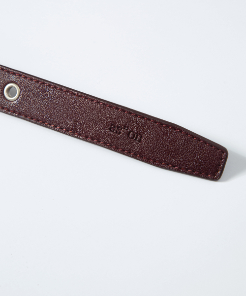 DUET EYELET BELT / BURGUNDY