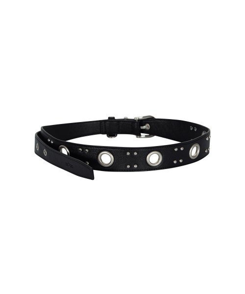 DUET EYELET BELT / BLACK