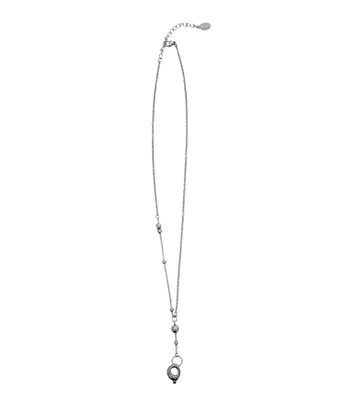 HALO DROP NECKLACE / SILVER