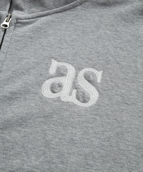 MORROW TRAINING HOOD ZIP-UP / MELANGE GRAY