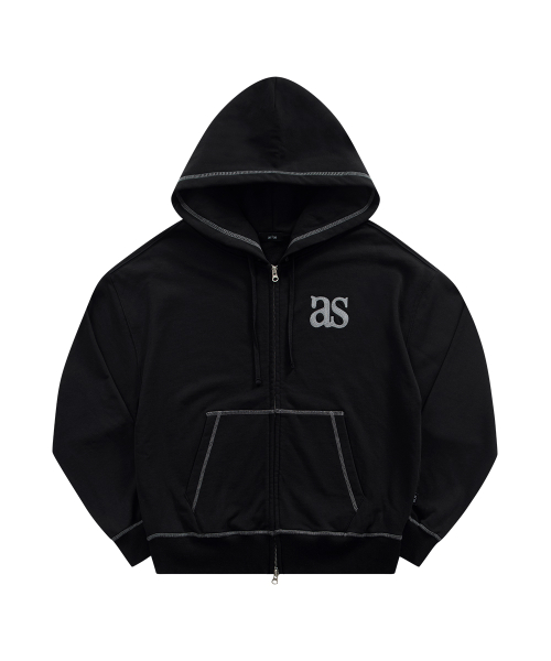 MORROW TRAINING HOOD ZIP-UP / BLACK